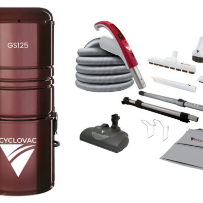 Cyclovac GS125 with 35′ Hose Premium 360 Carpet Brush (Combo)