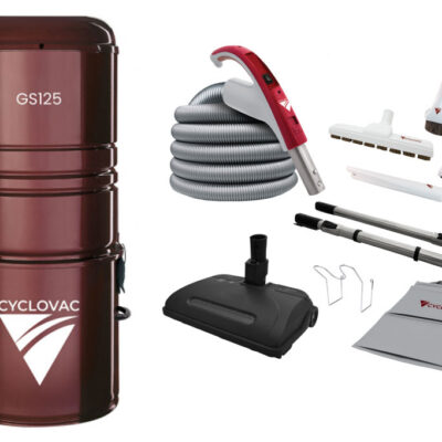 Cyclovac GS125 with 35' Hose Electric Airstream Carpet Brush (Combo)