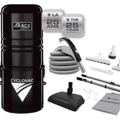 Central Vacuum 125 Black Edition with Electric powerhead 110/24V Super Luxe